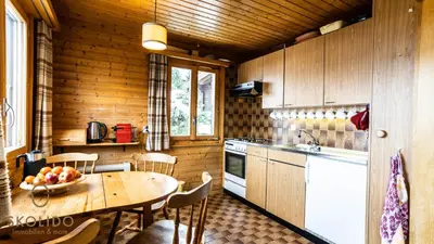 Küche/Küchenzeile in der Unterkunft Chalet Glück-Auf Bürchen