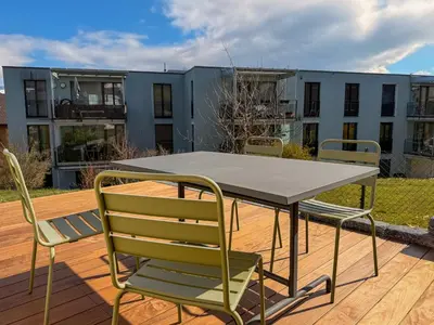 Ein Balkon oder eine Terrasse in der Unterkunft Ambiente