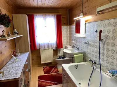 Ein Badezimmer in der Unterkunft Ferienwohnung Haus Mühlebach