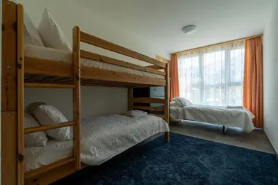 Ein Bett oder Betten in einem Zimmer der Unterkunft Gorgeous Apartment In The Heart Of Zweisimmen