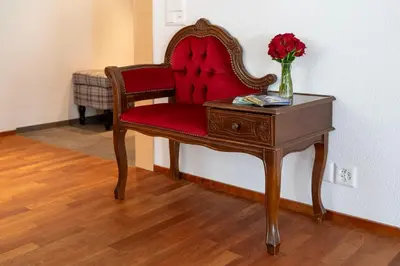 Ein Sitzbereich in der Unterkunft Gorgeous Apartment In The Heart Of Zweisimmen