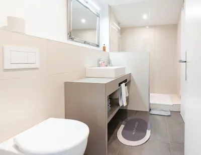 Ein Badezimmer in der Unterkunft Bellevue & Classy Mountain View apartment
