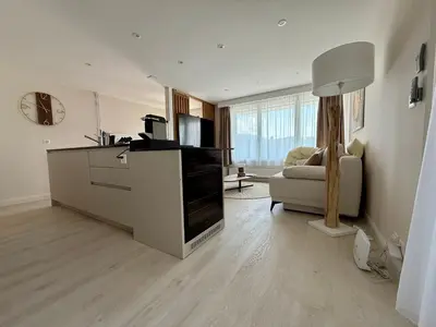 Ein Sitzbereich in der Unterkunft Apartment Panorama