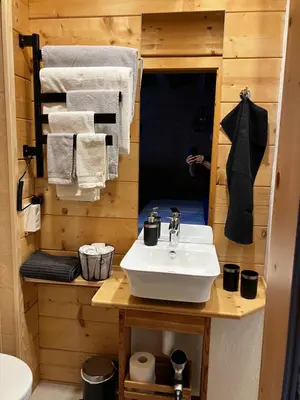 Ein Badezimmer in der Unterkunft Chalet Alpina Gyger