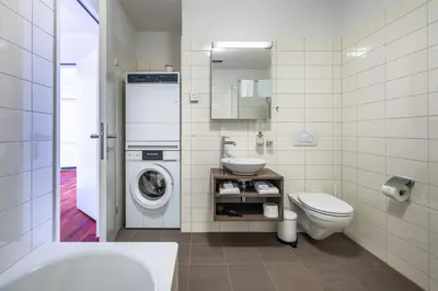 Ein Badezimmer in der Unterkunft Ferienwohnung Attika