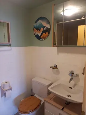 Ein Badezimmer in der Unterkunft Seeblick