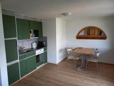 Küche/Küchenzeile in der Unterkunft Seeblick