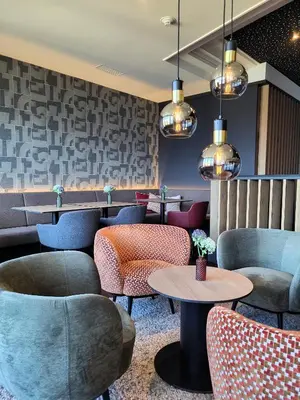 Ein Sitzbereich in der Unterkunft Hotelwohnung Superior-Suite