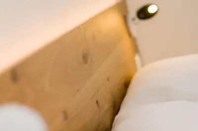 Ein Bett oder Betten in einem Zimmer der Unterkunft Moderne Wohnung Jungtal