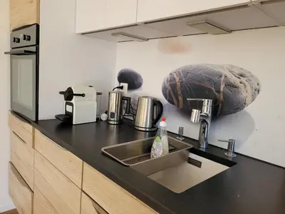 Küche/Küchenzeile in der Unterkunft 3.5-Zimmer FeWo Primeli Fieschertal