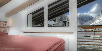 Ein allgemeiner Bergblick oder ein Berglick von der Ferienwohnung aus