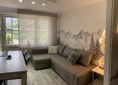 Ein Sitzbereich in der Unterkunft Haus Flaminia 15 - Best view studio / Free parking
