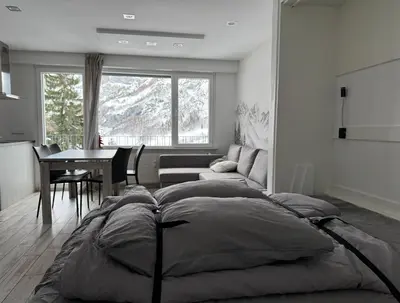 Ein Sitzbereich in der Unterkunft Haus Flaminia 15 - Best view studio / Free parking