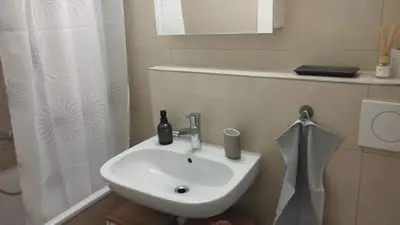 Ein Badezimmer in der Unterkunft Zentral, free Parking, WIFI, nähe Bahnhof, Shops
