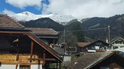 Ein allgemeiner Bergblick oder ein Berglick von der Ferienwohnung aus