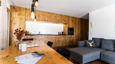 Küche/Küchenzeile in der Unterkunft Haus Golmenegg, Riederalp