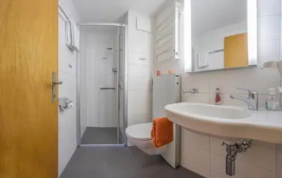 Ein Badezimmer in der Unterkunft Bergrose