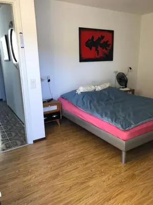 Ein Bett oder Betten in einem Zimmer der Unterkunft Sunny and cozy flat with breathtaking views