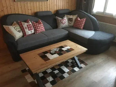 Ein Sitzbereich in der Unterkunft Endweg