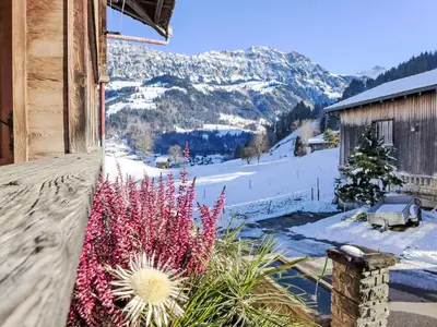Ein allgemeiner Bergblick oder ein Berglick von der Ferienwohnung aus