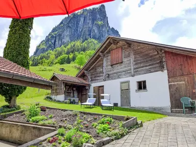 Ein allgemeiner Bergblick oder ein Berglick von der Ferienwohnung aus