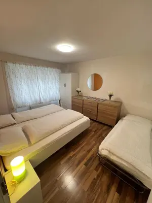 Ein Sitzbereich in der Unterkunft Perle Apartment