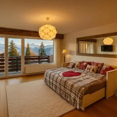 Studio cosy au calme avec terrasse vue sur Alpes