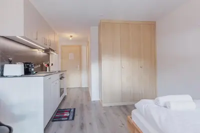 Küche/Küchenzeile in der Unterkunft Chaleureux studio rénové à Grimentz