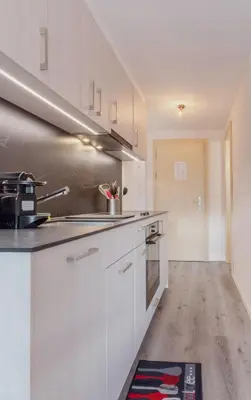 Küche/Küchenzeile in der Unterkunft Chaleureux studio rénové à Grimentz