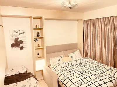 Ein Bett oder Betten in einem Zimmer der Unterkunft Crans Montana - Studio au pied du téléphérique