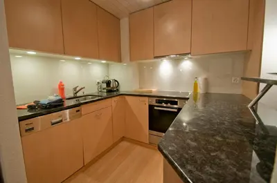 Küche/Küchenzeile in der Unterkunft Haus Arola, Apartment Hirle