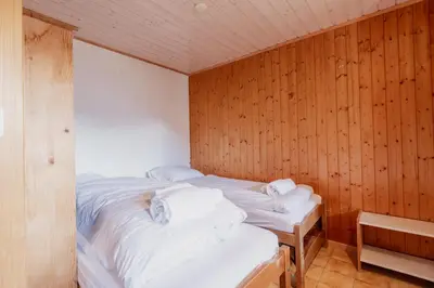 Ein Bett oder Betten in einem Zimmer der Unterkunft Studio avec vue sur les montagnes