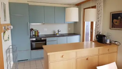 Küche/Küchenzeile in der Unterkunft Ferienwohnung Fernblick