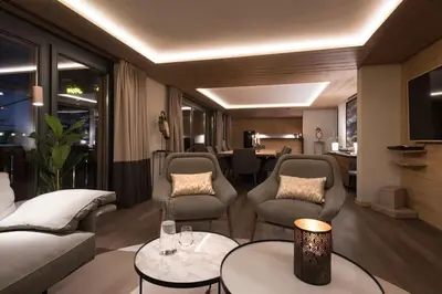 Ein Sitzbereich in der Unterkunft Top Lage, viel Platz & Komfort by ZermattStays
