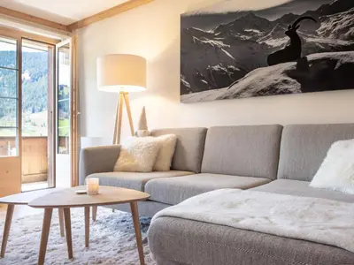 Ein Sitzbereich in der Unterkunft Apartment Chalet Anita by Interhome