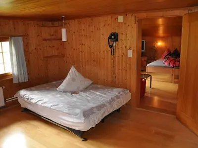 Ein Bett oder Betten in einem Zimmer der Unterkunft Apartment Trachsel-Huus by Interhome