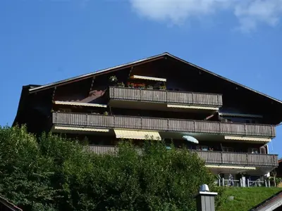 Ein Balkon oder eine Terrasse in der Unterkunft Apartment Hübeli - Arm by Interhome