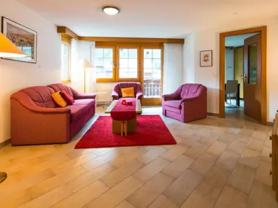 Ein Sitzbereich in der Unterkunft Apartment Haus Evita by Interhome