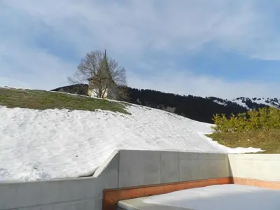 Ein allgemeiner Bergblick oder ein Berglick von der Ferienwohnung aus