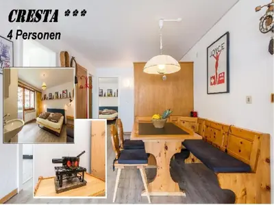 Ein Sitzbereich in der Unterkunft Apartment Cresta by Interhome