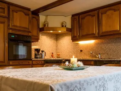Küche/Küchenzeile in der Unterkunft Apartment Chalet Alpenrösli by Interhome