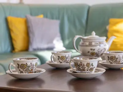Ein Sitzbereich in der Unterkunft Apartment Vermala Soleil B 13 by Interhome