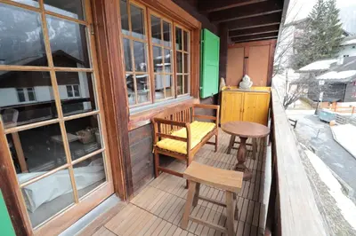 Ein Balkon oder eine Terrasse in der Unterkunft Studio Luizet Nr 28