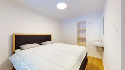 Ein Bett oder Betten in einem Zimmer der Unterkunft Chalet de l Ours AUTHENTIC Etage Fontaine 14 pers
