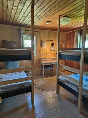 Ein Bett oder Betten in einem Zimmer der Unterkunft Ô Bercail