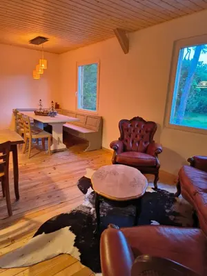 Ein Sitzbereich in der Unterkunft Ô Bercail Gîte de basse montagne 7' de vercorin