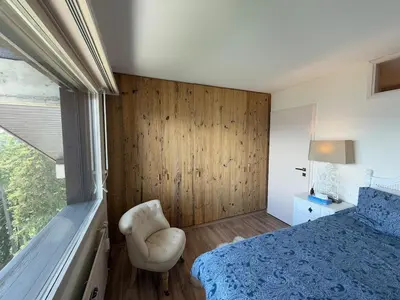 Ein Bett oder Betten in einem Zimmer der Unterkunft Crans-Montana luxury duplex ,Swiss Alps