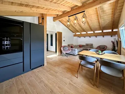 Ein Sitzbereich in der Unterkunft Dynastic Penthouse - 4 Valleys - Swiss Alps