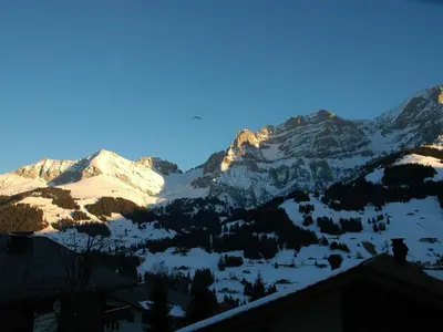 Ein allgemeiner Bergblick oder ein Berglick von der Ferienwohnung aus