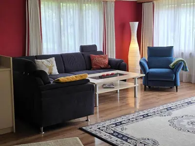 Ein Sitzbereich in der Unterkunft Apartment Am Ryschbächli by Interhome